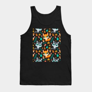 Cute Forest Creatures Pattern Tank Top